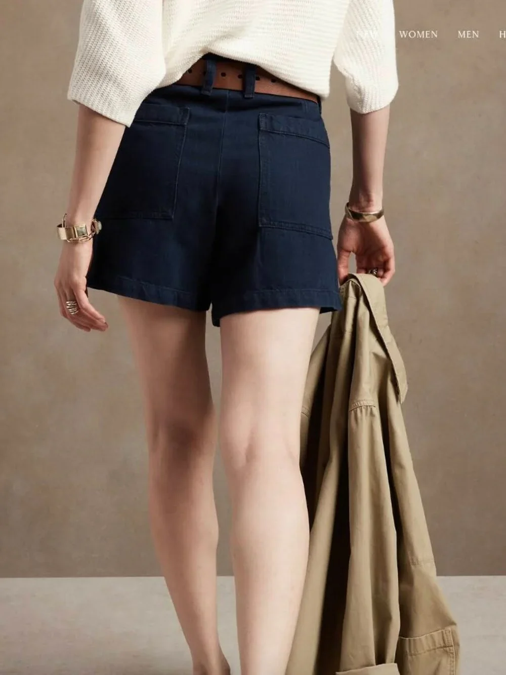 DENIM UTILITY SHORT